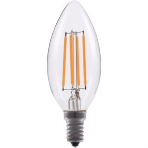 LED filament bulb, B11 type, 4,5 watts, 2700K, 320 degrees