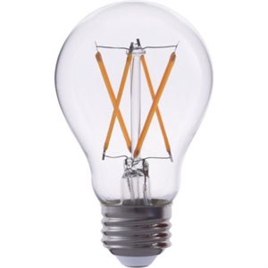 LED filament bulb, A19 type, 7 watts, 2700K
