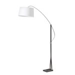 Floor lamp, polished chrome and matte black finish, 1 X A19