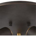 Ceiling flush-mount, matte black finish, 3 X GU10