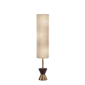 Floor lamp, antique brushed finish, 3 X A19