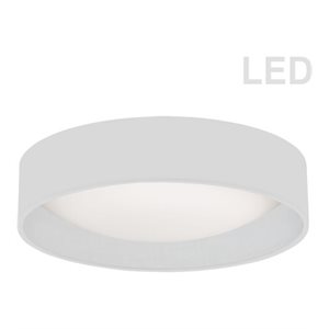 Mount fixture LED, 15'', 22 watts, 3000K, white shade