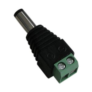 DC round male connector with screw terminal