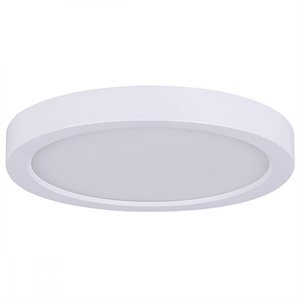 LED ceiling flush mount, white finish, 12 watts, 3000K