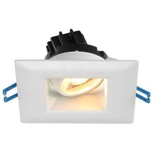 LED square steerable recessed light, 7,5 watts, 4000K, 38 degrees